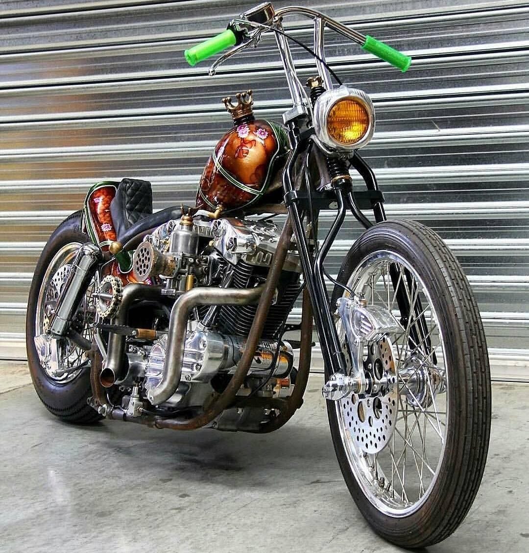 Phare samurai vintage Alu / laiton - Moto-Custom-Biker