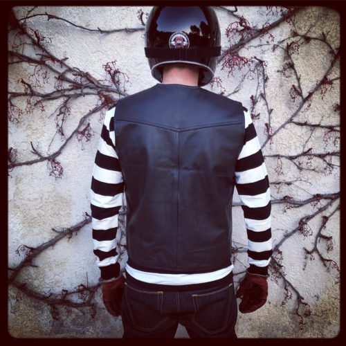 HOLD FAST LEATHER PRISON VEST CUT JACKET - SCHOOL OF COOL