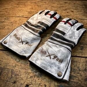 gants cuir blancs Shiro Oni Hold Fast