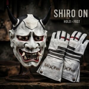 gants cuir blancs Shiro Oni Hold Fast